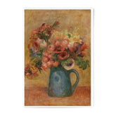 Renoir Flowers Photographic Print, Bouquet in Blue Vase, Impressionist Art, Floral Still Life, Vintage Home Decor, Wall Art - Tawshia